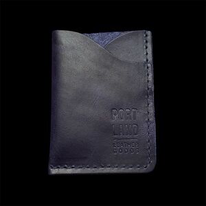 PORTLAND LEATHER Minimalist Card Wallet Cowboy Blue